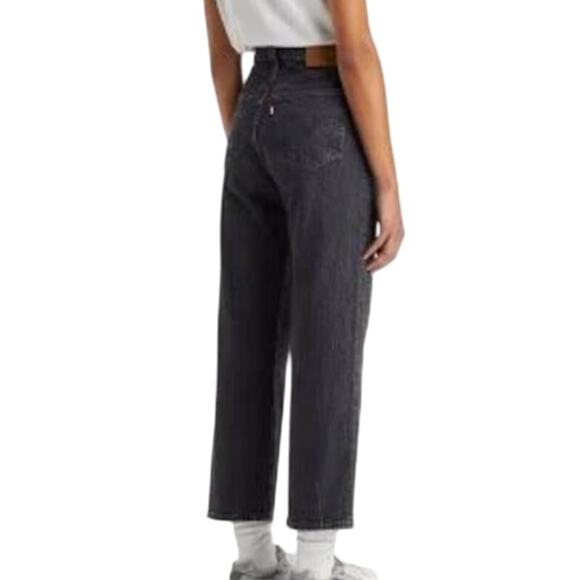 Levi's Ribcage Straight Jeans Joli Thorax Droit Black Wash Size 28 French Levi's - Picture 3 of 11